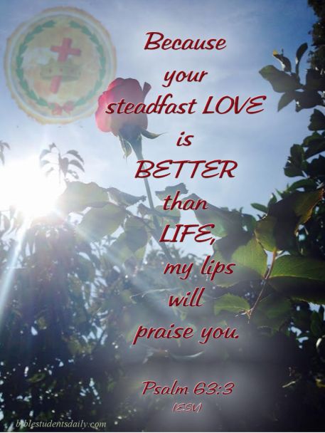 Psalm 63,3 -with cross